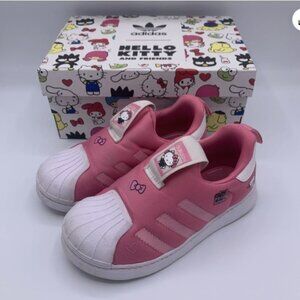 Adidas Hello Kitty Superstar 360 Toddler Girls Pink Sneakers Shoes Size 9K